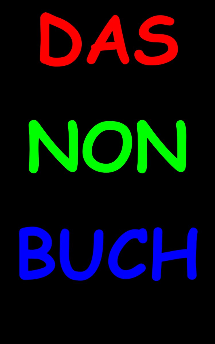 Black book cover, hand-marker lettering: DAS NON BUCH